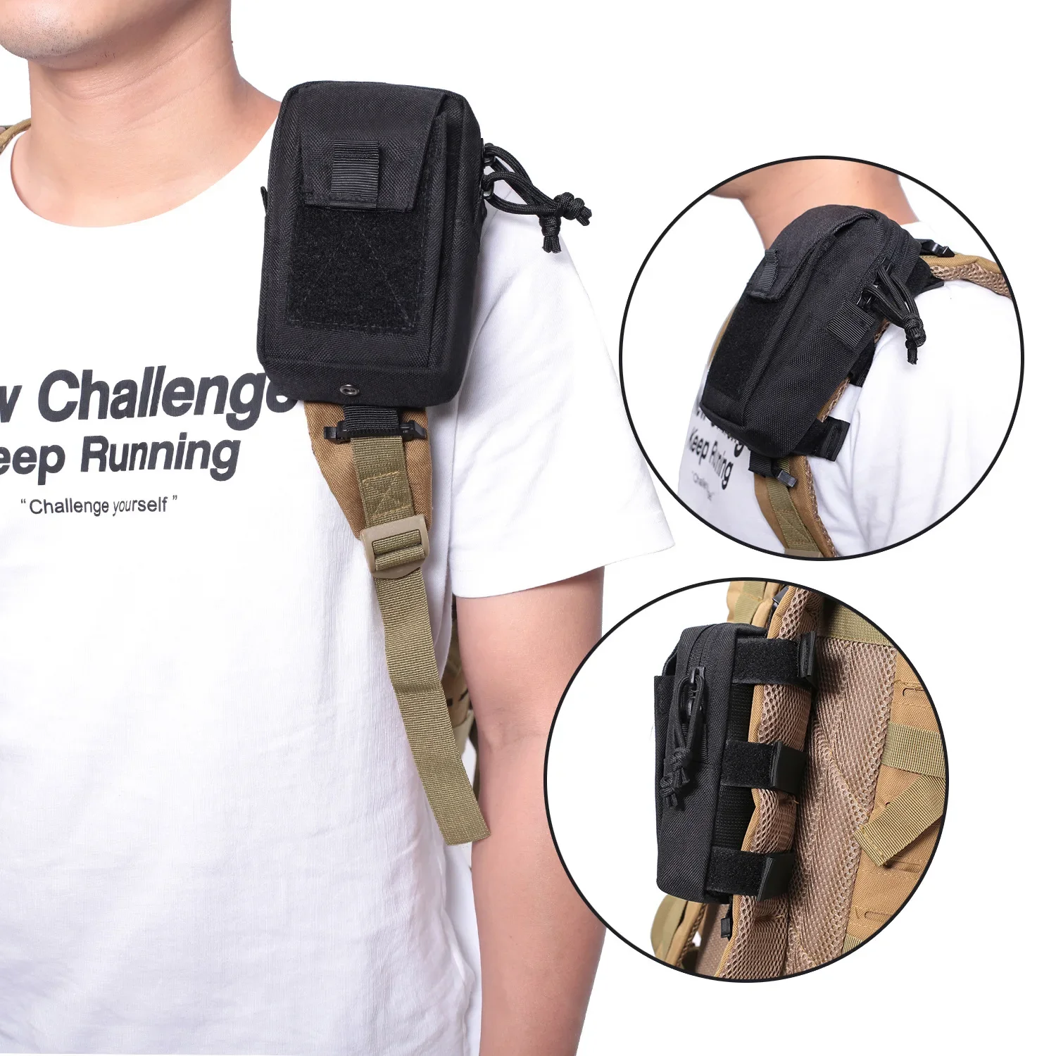 Edc Carry Kit - Molle Sırt Çantası Askılı Telefon Tutucu