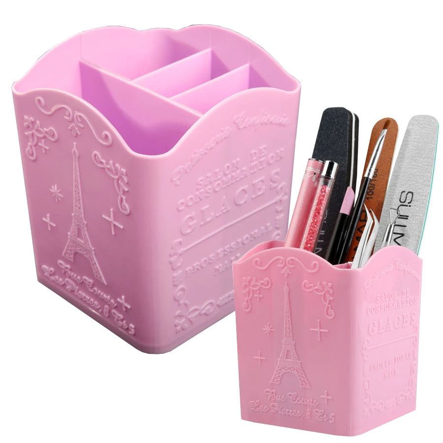 Nail File Titanium - 4 Bölmeli Tırnak Sanatı Fırça Tutucu,