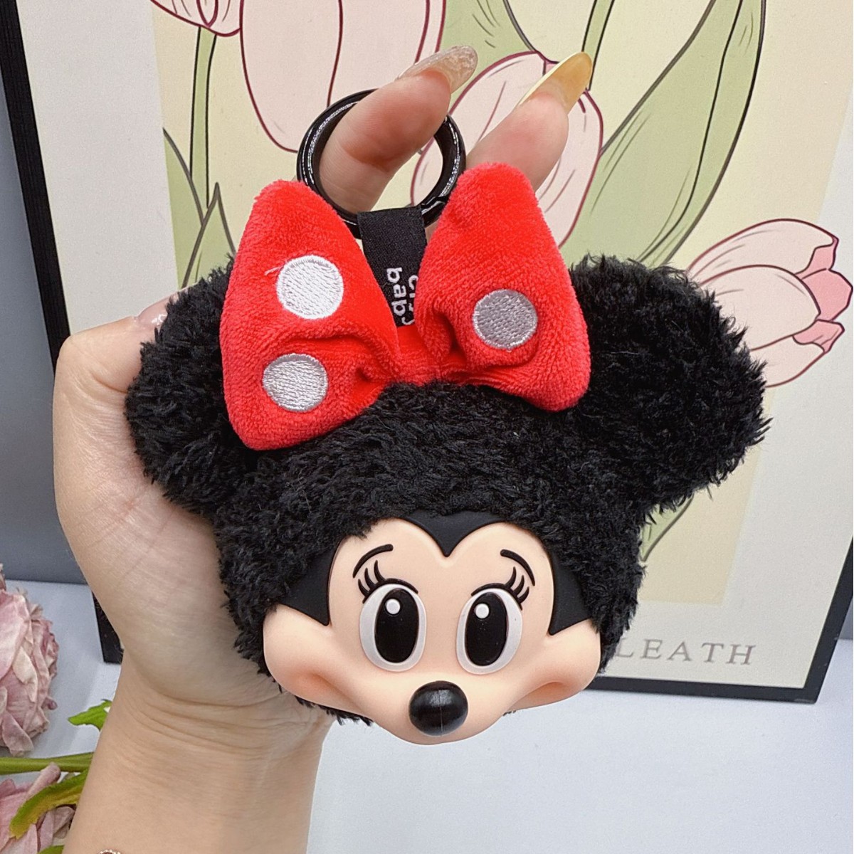 Carabiner Keychain - Mickey Minnie Peluş Bebek Anahtarlık Sevimli