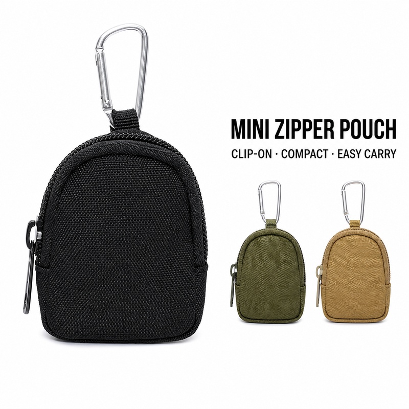 Edc Carry Coins - Mini Fermuarlı Anahtarlık ve Bozuk Para