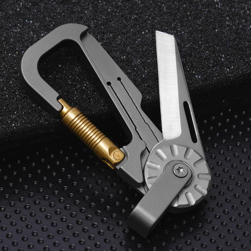 Edc Car Carry - Titanyum Alaşımlı EDC Anahtarlık Katlanır Bıçaklı-Çok