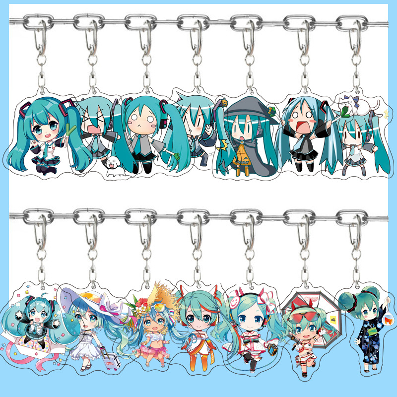 Carabiner Keychain - Hatsune Miku Anime Akrilik Sevimli Şekil